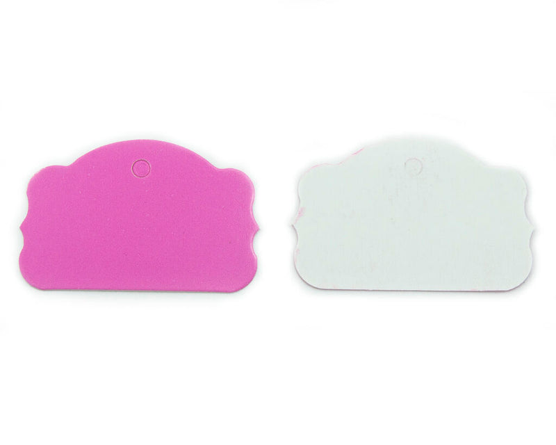 Pack of pink paper card tags for labelling and crafts.