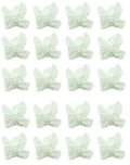 Pack of white organza flower sew on trims for embellishment.