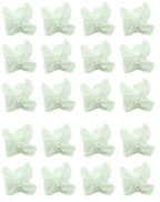 Pack of white organza flower sew on trims for embellishment.