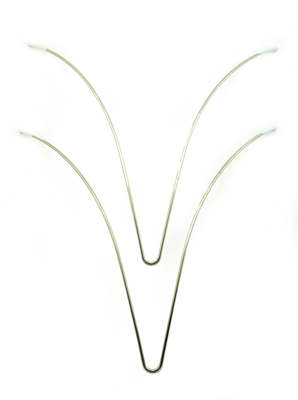 Two large curved body form shaped V wires for crafting.