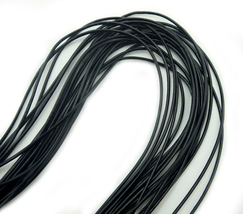 Gloss round black leatherette trim on a white background.