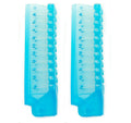 Light blue folding travel pocket brush combs set of 2