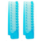 Light blue folding travel pocket brush combs set of 2