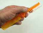 Orange Small Folding Travel Pocket Brush Combs - 10 cm Long Folded Size - Set of 2