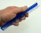 Dark Blue Small Folding Travel Pocket Brush Combs - 10 cm Long Folded Size - Set of 2