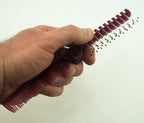 Burgundy Small Folding Travel Pocket Brush Combs - 10 cm Long Folded Size - Set of 2