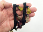 Mixed Vintage Colours Cotton Tassel Trim for Garment, Accessory and Soft Furnishing Embellishment - 45mm Wide - 3 Metres