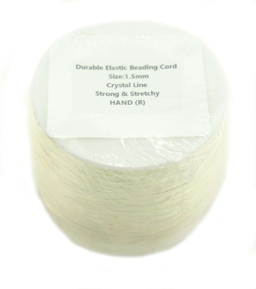 HAND® Premium Strength Roll of Bead Craft Crystal Clear, Stretchy String/Thread - Choice of sizes