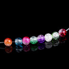 Close-up of bead craft string showing its thickness and clarity.