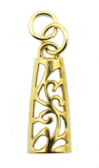 Set of 6 gold tone zip pulls in curling design.