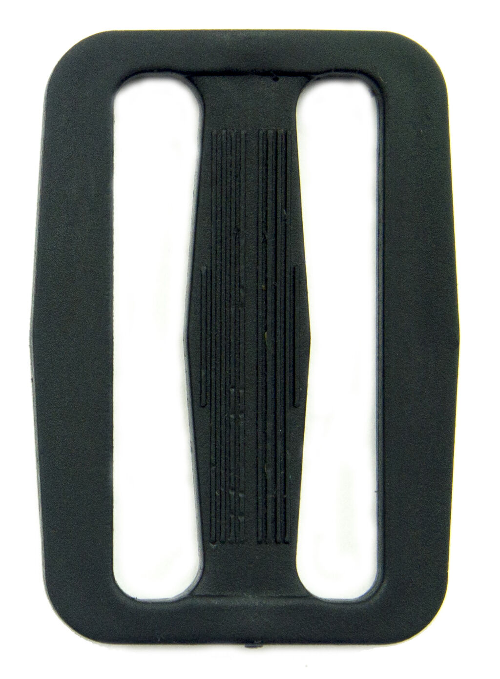 Pack of 10 black hard plastic buckles displayed together.