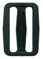 Pack of 10 black hard plastic buckles displayed together.