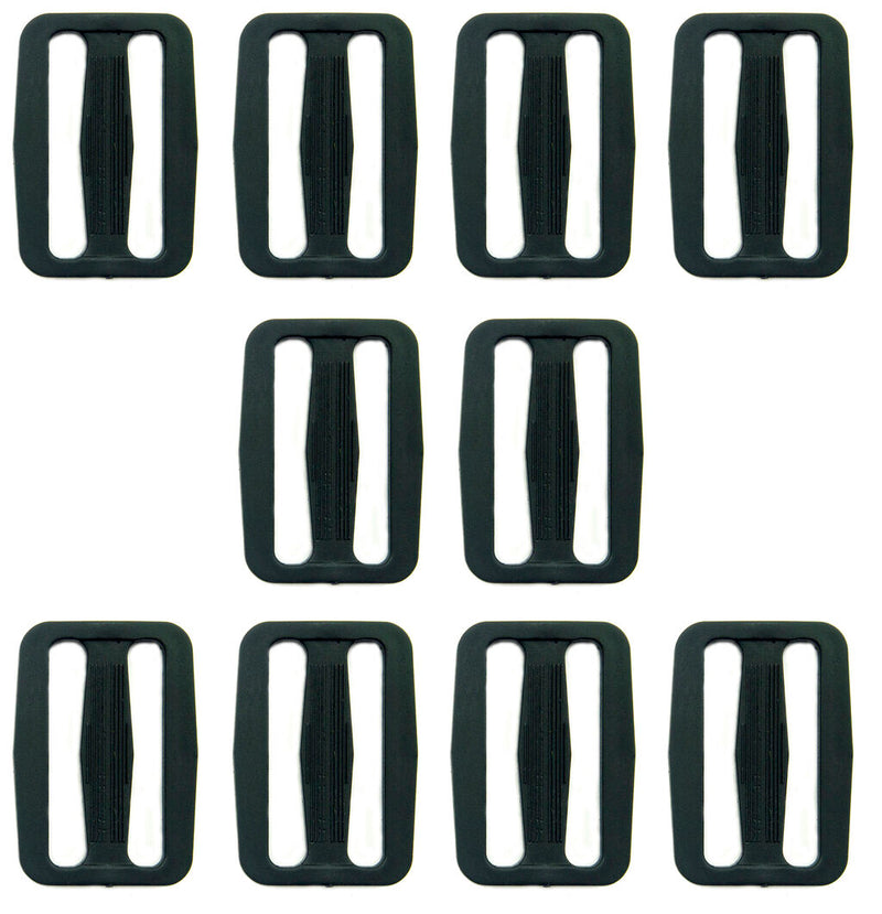 Black plastic slide rectangle buckle, 53mm wide.