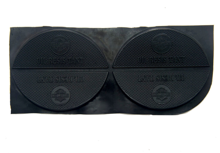 2 Pairs of Black Rubber Shoe & Boot Repair Heel Soles - 90 x 35 mm