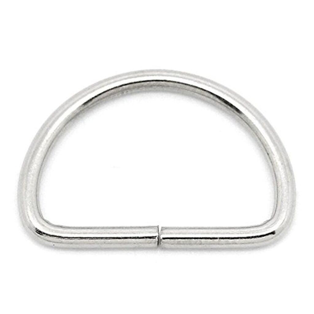 D rings displayed in a pack, ideal for belts and bags