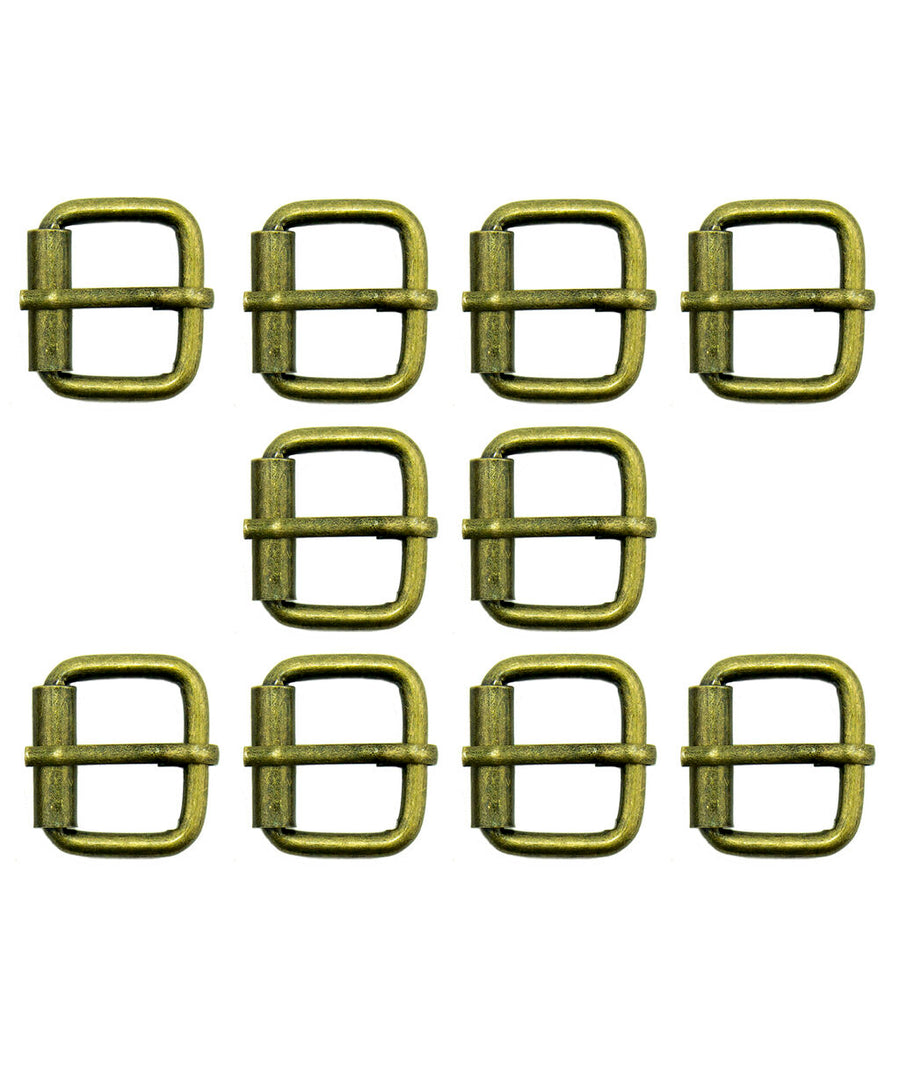 Brass Tone Square Metal Buckles For Belts Shoes Boots Bags Accessories Takes A Strap Up To