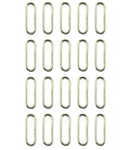Pack of 20 silver tone metal oval loop rings for crafts