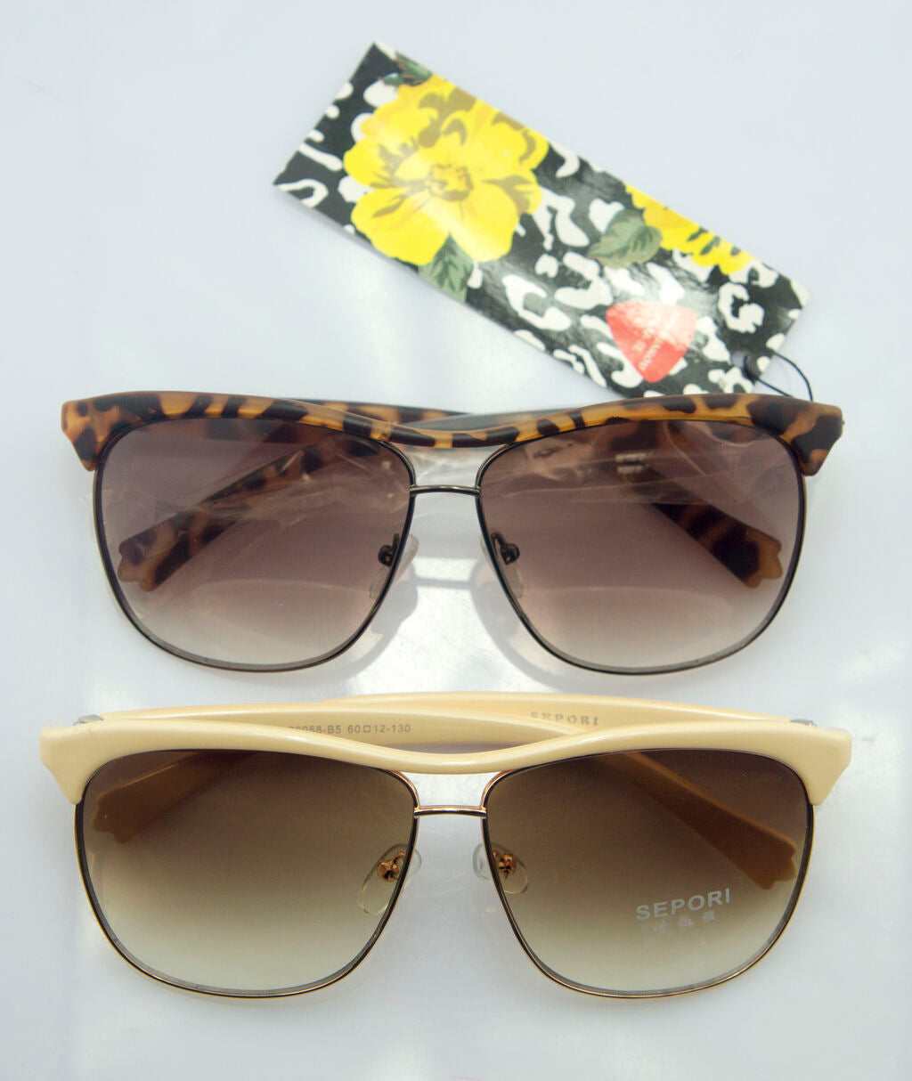 A Pair of Stylish Fashion Sunglasses - Frame 135 mm Wide x Arm 130 mm Long - 100% UV400 protection