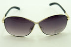 Close-up of sunglasses frame measuring 140 mm wide.