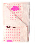 Close-up of colourful characters on the kids' towel