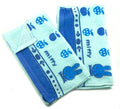 Blue Miffy kids towel with strawberry apple print