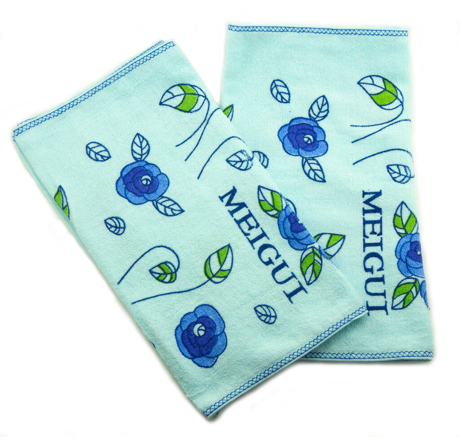 2015 Blue Rose Soft 100% Cotton Towels - 72 x 30 cm - Set of 2