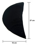 Close-up of the shoulder pads showing the felt texture.