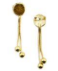 Gold tone round backings with pin for brooches.
