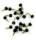 Pack of 10 pairs of black round shoe heel tips