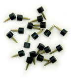 Pack of 10 pairs of black round shoe heel tips