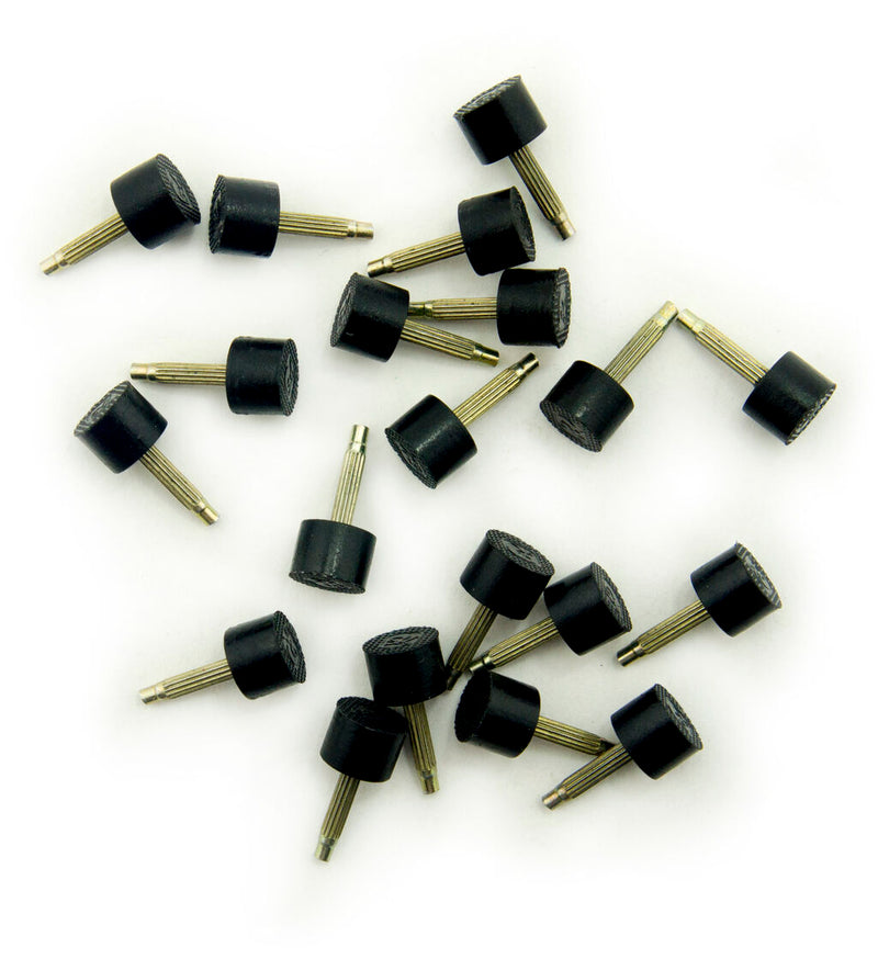Pack of 10 pairs of black round shoe heel tips