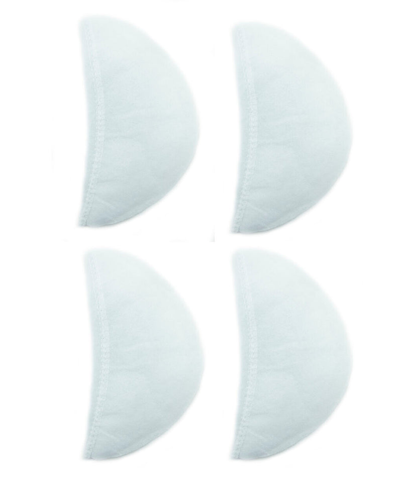 Two pairs of kids sew in white shoulder pads displayed.