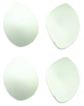 Two pairs of XL sew in white bra pads displayed together.