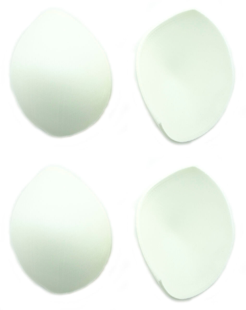 Two pairs of XL sew in white bra pads displayed together.