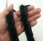 Roll of white mink fur piping trim ready for crafting