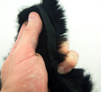 Thin Black Mink Fur Piping Trim for Garment Edging, Coats, Hoods, Cushions & Soft Furnishings 2cmW - Per Metre