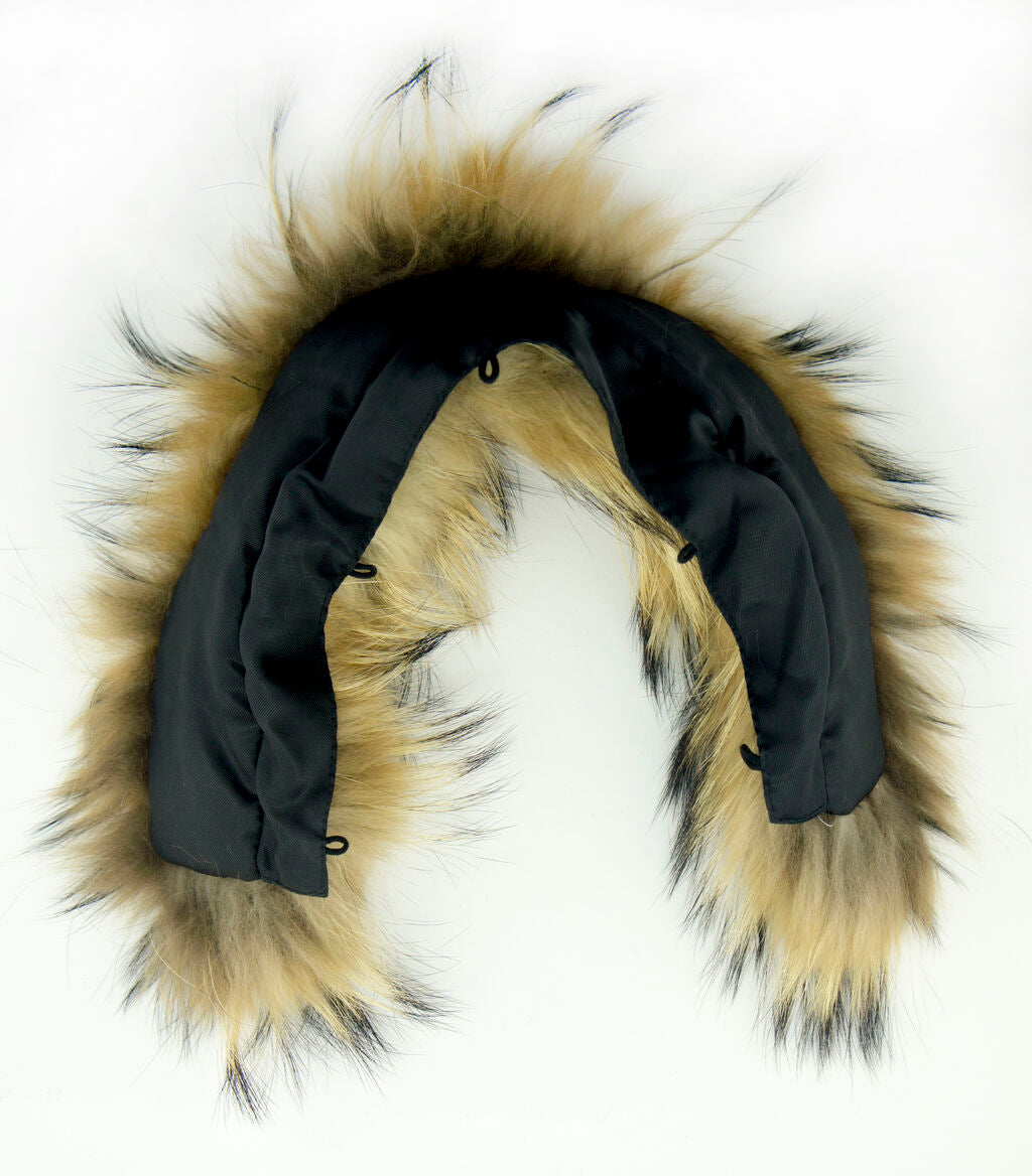 Five loop fastenings on the collar for attachment to coats