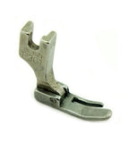Hinged narrow presser jacket zip foot for sewing machines