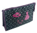 Pink waterproof pencil case with animal print design.