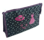 Pink waterproof pencil case with animal print design.