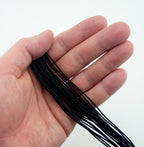 Black 1 mm Shirring Elastic for Garments, Soft Furnishings and Accessories - Approx 8 Meters