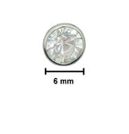 Pack of 50 Crystal "A" Stone Studs in Silver Tone Metal Setting - 6 mm Diameter (Fronts 12g, Backs 5g)