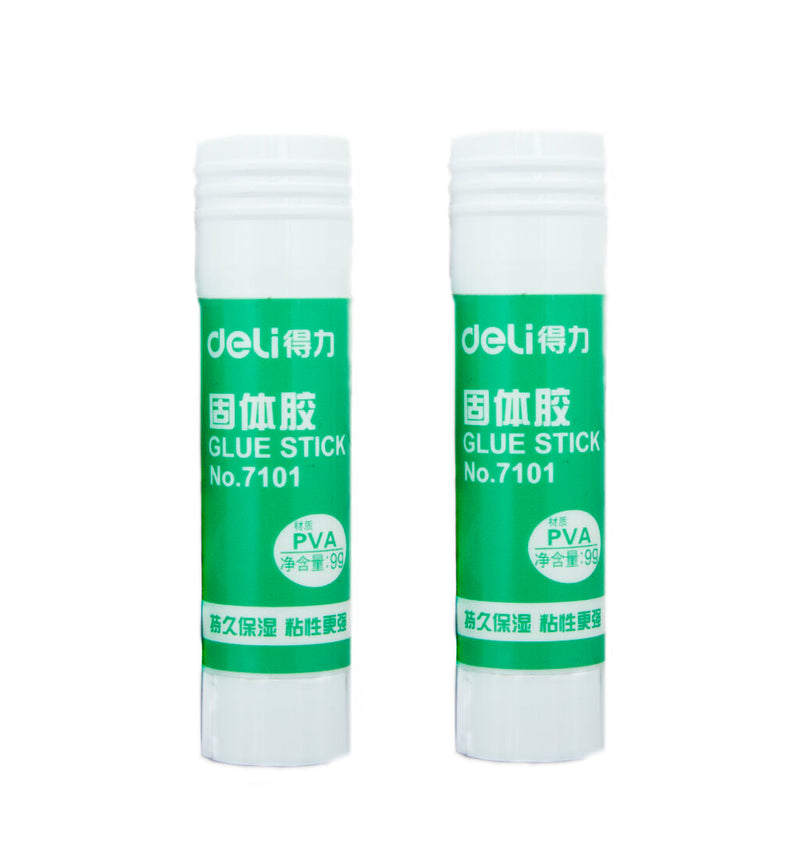 Two PVA glue sticks on a white background, 8 x 1.8 cm each.