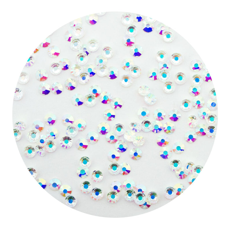 Pack of 1440 Crystal AB hot fix iron-on diamante rhinestones
