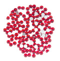 Pack of deep red glass cut hot fix iron-on diamante rhinestones
