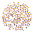 Pack of AB amber glass diamante rhinestones for embellishing garments.