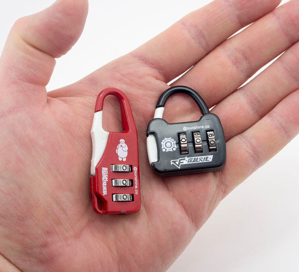 Set of 2 Manga 3 Digit Combination Padlocks for Your School, Home, Locker, Bag, Diary