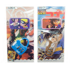 Two manga combination padlocks in vibrant designs.