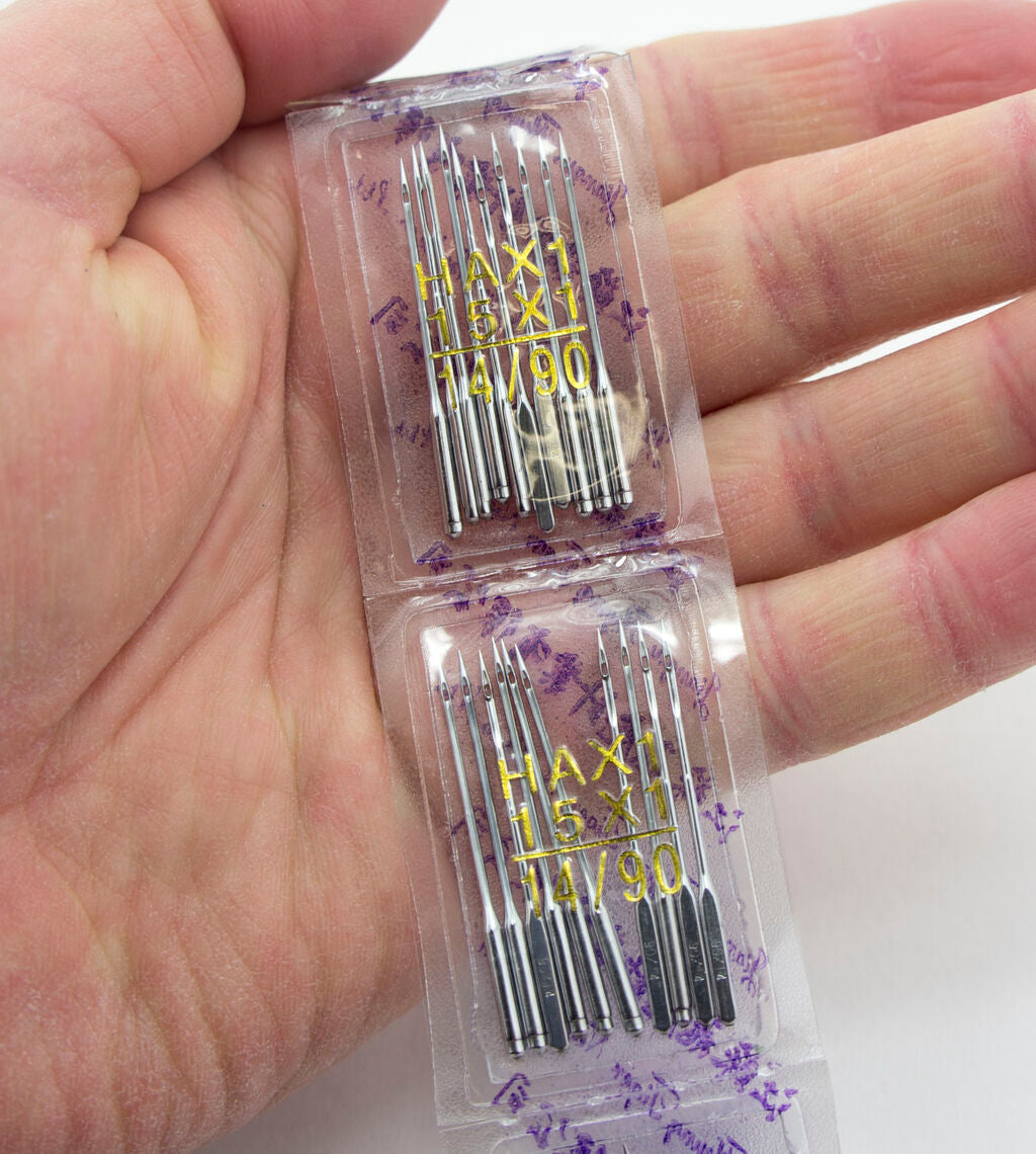 Flat back needle shank design of sewing needles