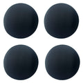 Two pairs of large black round replacement bra pads, 12cm diameter.